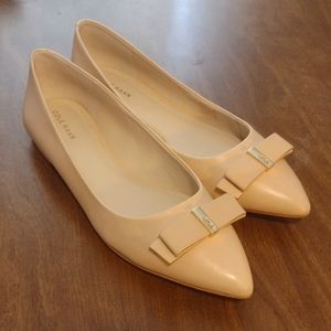 Cole Haan Women's Elsie Bow Skimmer Nude Size 9B